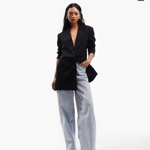 NWOT ASOS black blazer perfect longline shape